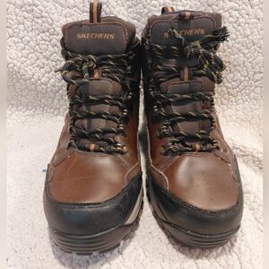Skecher Relment Traven Hiking Boot Men's Sz 9 Brown Waterproof Chukka Shoe 65529